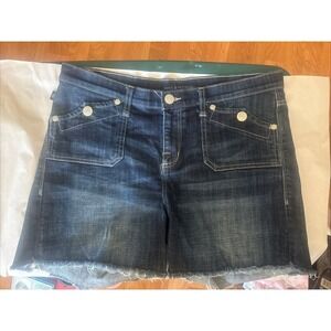 Rock & Republic Denim Shorts Women's Size 14 Stinger Dark Wash